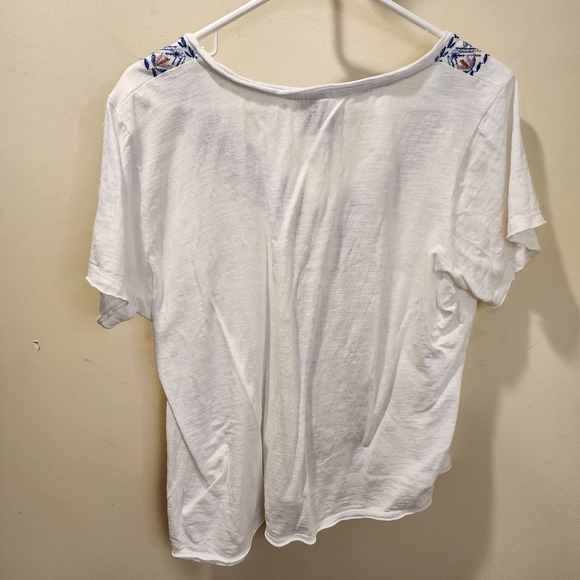 KNOX ROSE white Embroidered boho blouse size L - Picture 7 of 13